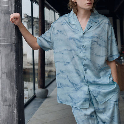 Blue Watercolor His & Hers Loungewear Set - image 14