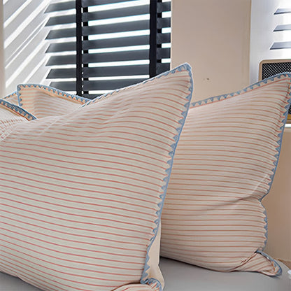 Stripe Scalloped Edge Washed Cotton Bedding Set - image 2