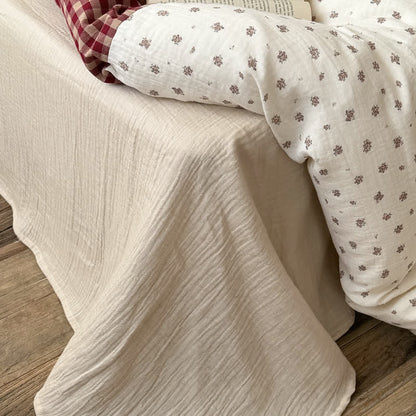 Cherry Gingham Washed Cotton Soft Cozy Bedding Set - image 6