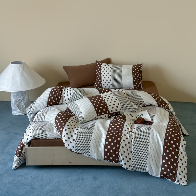 Patchwork Polka Dot Double Gauze Bedding Set - image 6
