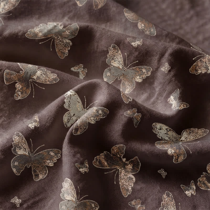 Vintage Cottage Butterfly Cotton Bedspread - image 4