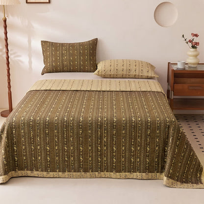 Vintage Bloom Floral Cotton Bedspread - Bedspread with 2PCS Pillowcases - King - image 0
