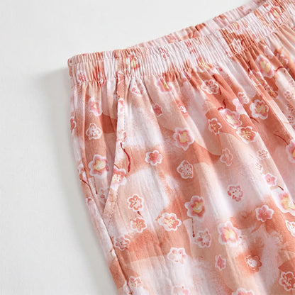 Summer Floral Cotton Relaxed Loungewear Shorts - image 2