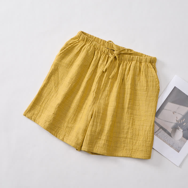 Relaxed Cotton Gauze Drawstring Lounge Shorts - image 17
