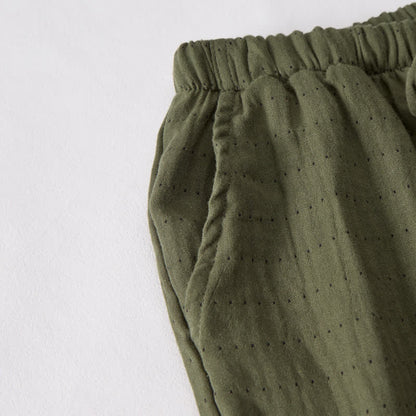 Relaxed Cotton Gauze Drawstring Lounge Shorts - image 40