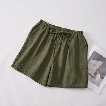 Relaxed Cotton Gauze Drawstring Lounge Shorts - image 38