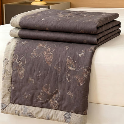 Vintage Cottage Butterfly Cotton Bedspread - image 3