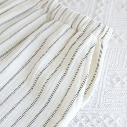 Relaxed Striped Camp Collar Summer Loungewear Set - image 13