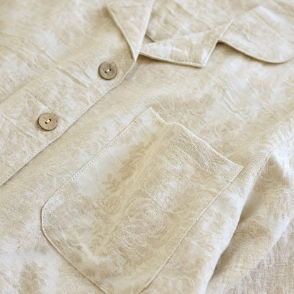 Minimalist-style Couple Button Front Loungewear Set - image 6