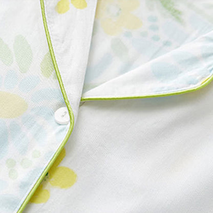 Sunflower Mint Contrast Trim Pajama Short Set - image 7