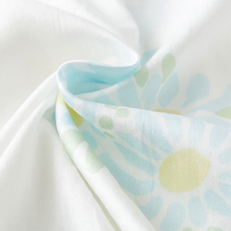 Sunflower Mint Contrast Trim Pajama Short Set - image 14