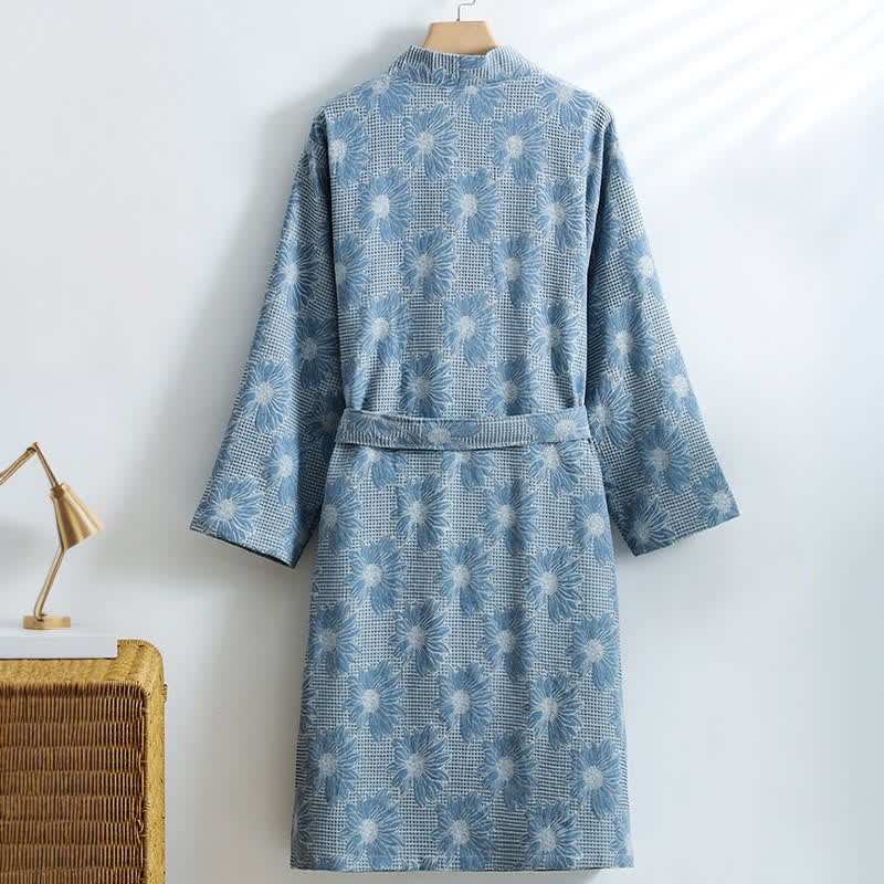 Sunflower Cotton Waffle Kimono Bathrobe - image 3