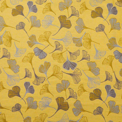 Mustard Ginkgo Quilted Cotton Throw Blanket - image 6