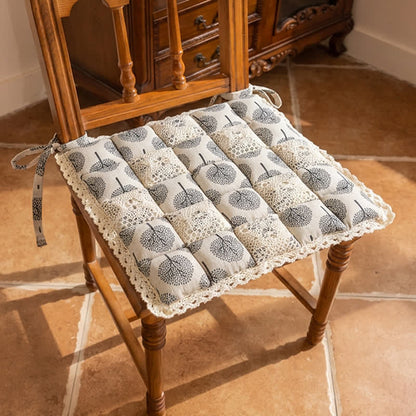 Vintage Country Floral Lace Chair Cushion - White - 15.7" x 15.7" - image 5