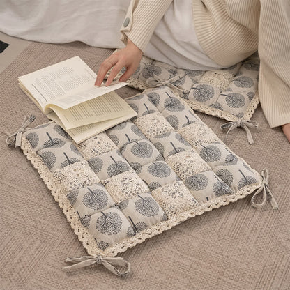 Vintage Country Floral Lace Chair Cushion - image 9
