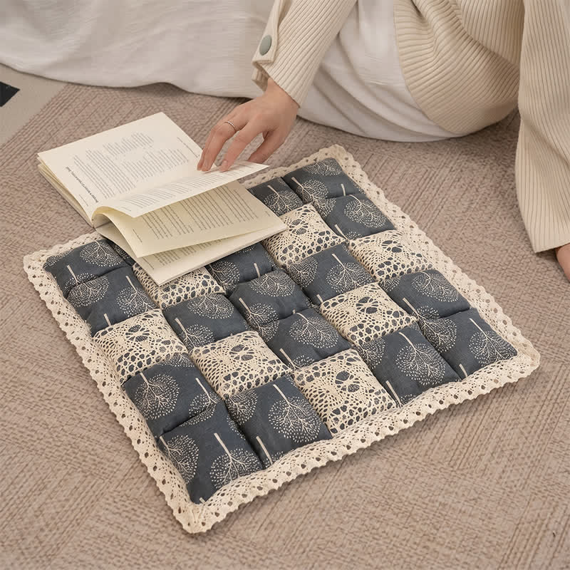 Vintage Country Floral Lace Chair Cushion - image 3