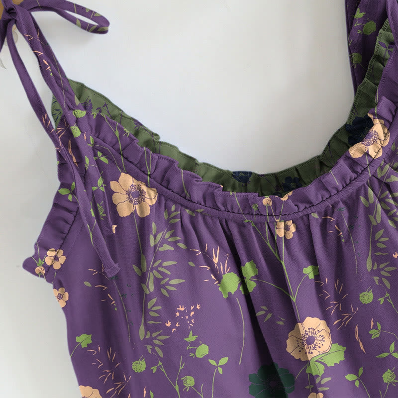 Vintage Floral Cami & Pants Pajama Set - image 2