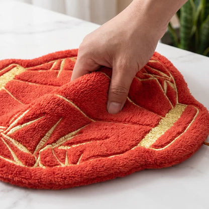 Lunar Red Bamboo Coral Fleece Hand Towel - image 3