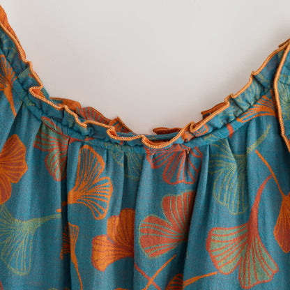 Ginkgo Cami Top & Pants Pajama Set Blue Ginkgo Garden - image 5