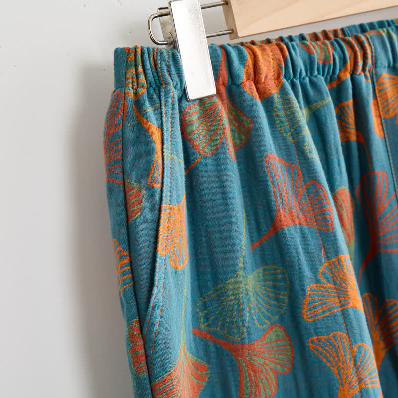 Ginkgo Cami Top & Pants Pajama Set Blue Ginkgo Garden - image 6