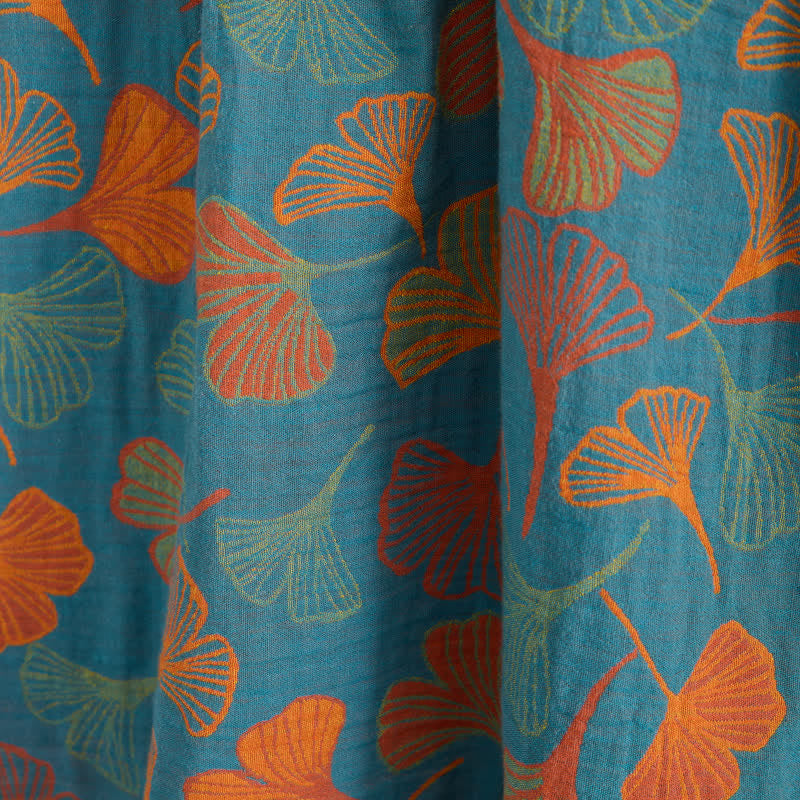 Ginkgo Cami Top & Pants Pajama Set Blue Ginkgo Garden - image 7