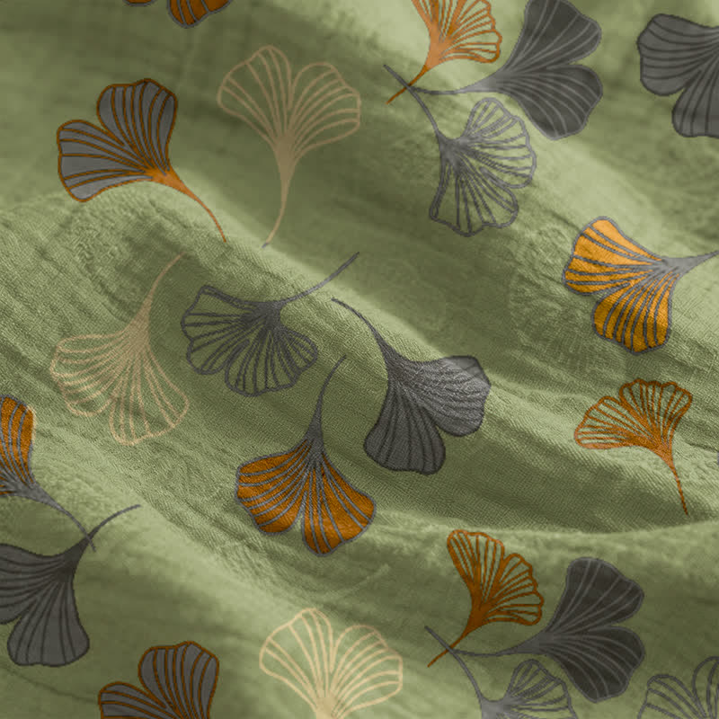 Ginkgo Leaf Tie Strap Lounge Midi Dress - image 39