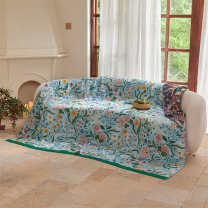 Meadow Reversible Cotton Muslin Blanket Quilt - image 6
