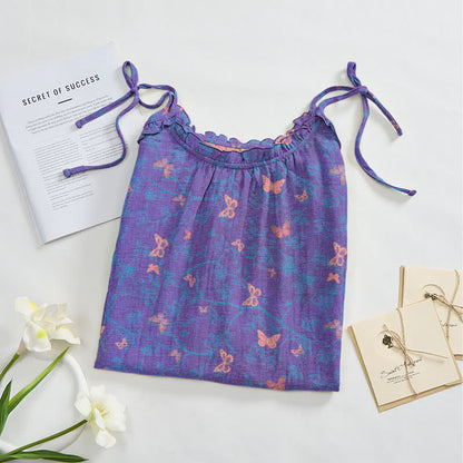 Butterfly Print Tie Strap Lounge Maxi Dress - image 2