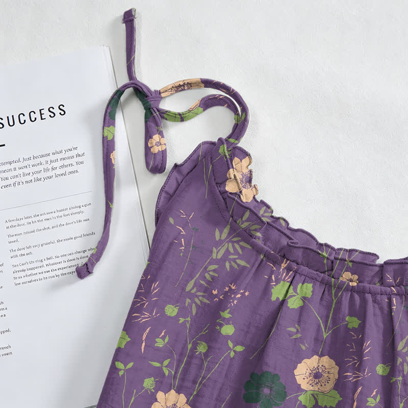 Wildflower Tie Strap Boho Lounge Maxi Dress - image 3