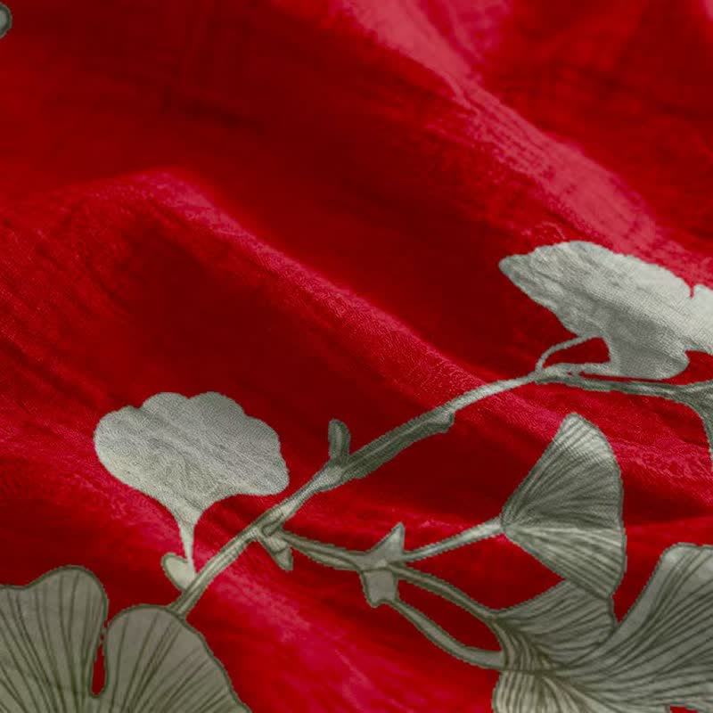 Ginkgo Leaf Tie Strap Maxi Lounge Dress - image 4