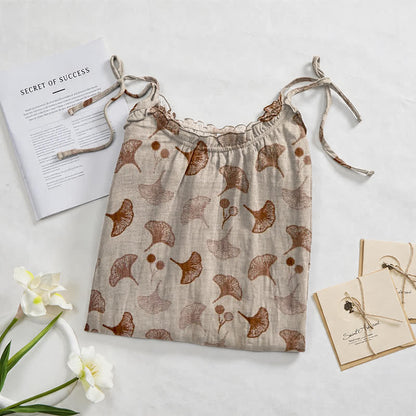 Ginkgo Floral Tie Strap Lounge Dress - image 22