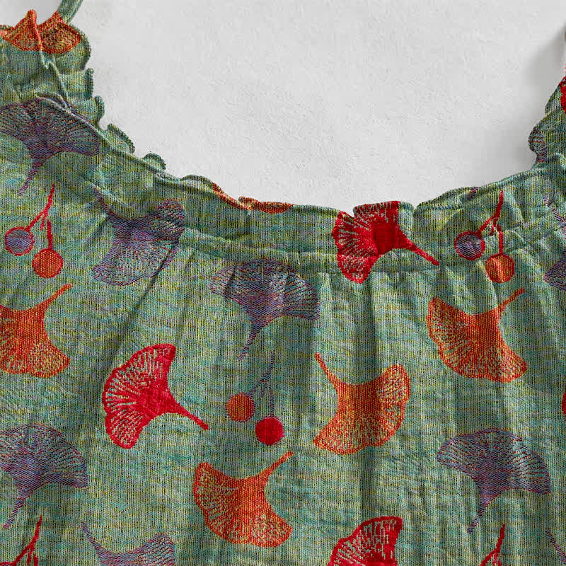 Ginkgo Floral Tie Strap Lounge Dress - image 43