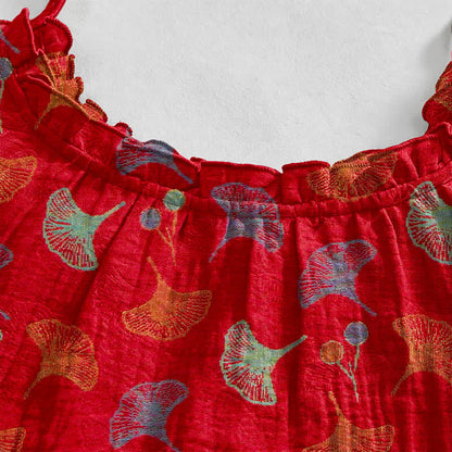 Ginkgo Floral Tie Strap Lounge Dress - image 3