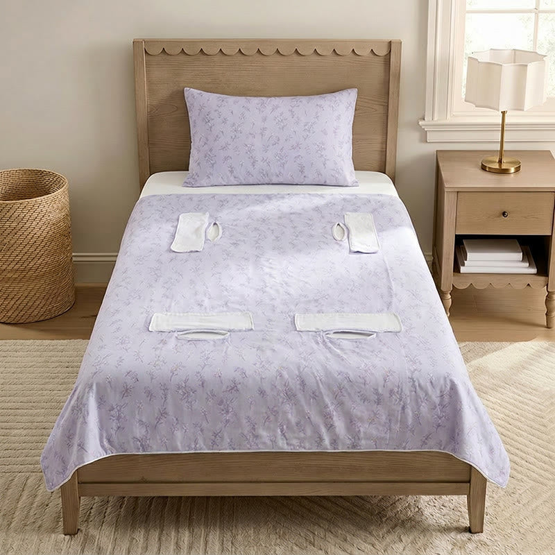 Lavender Bloom Quilted Cotton Baby Blanket - image 1
