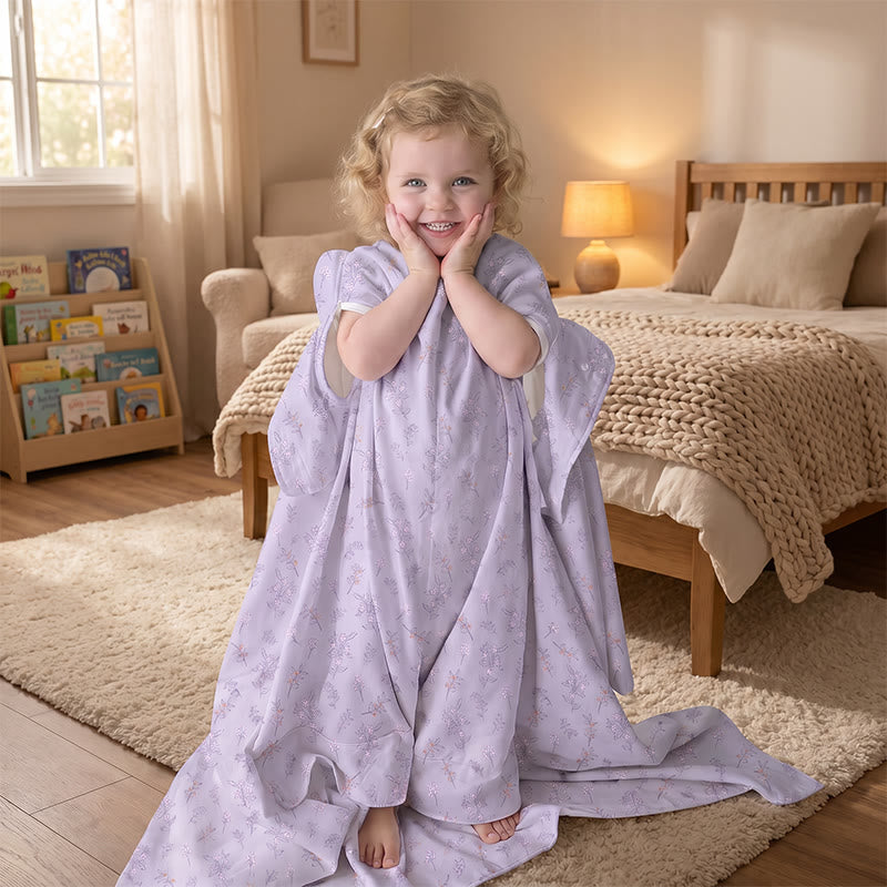Lavender Bloom Quilted Cotton Baby Blanket - image 2