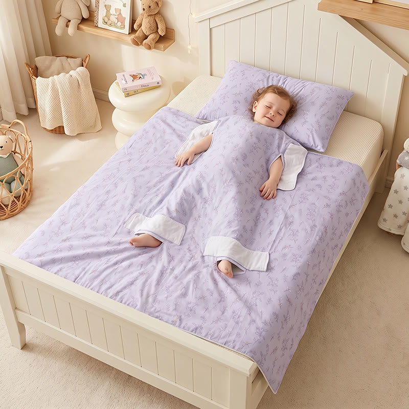 Lavender Bloom Quilted Cotton Baby Quilt - Purple - Twin - image 0