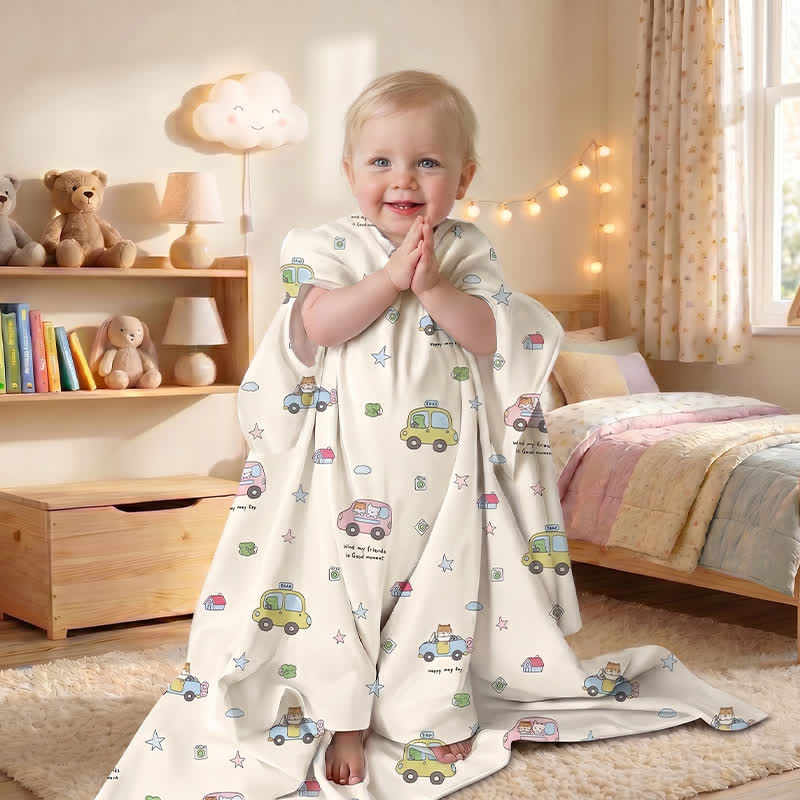 Cotton Gauze Little Cars Kick-Proof Baby Quilt - image 1