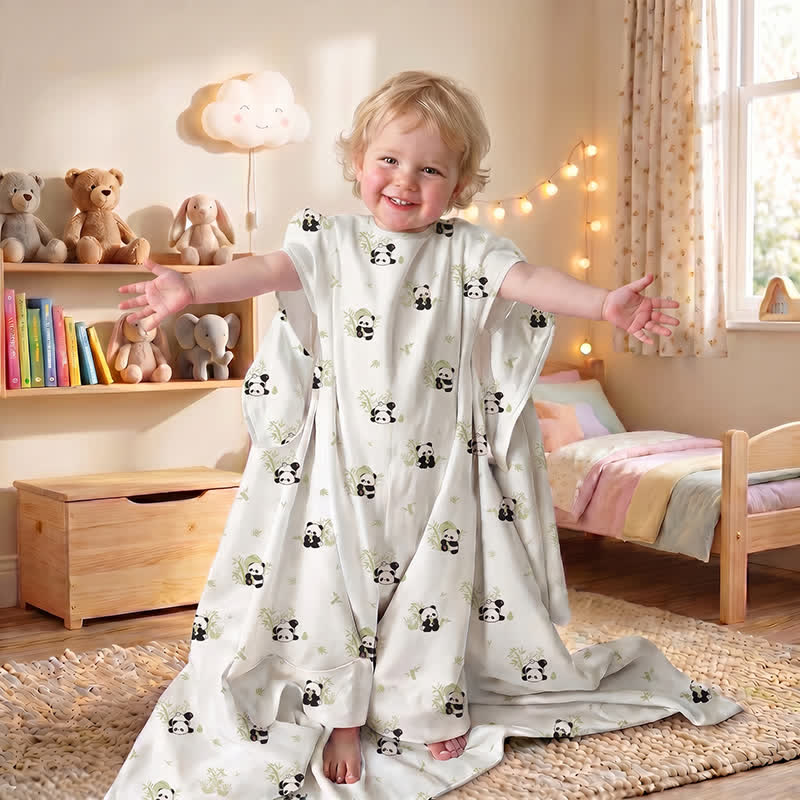 Panda Bamboo Cotton Gauze Baby Blanket - image 1