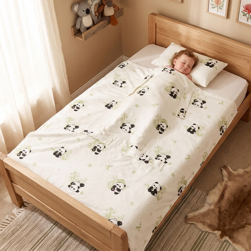 Panda Bamboo Cotton Gauze Baby Quilt - image 2