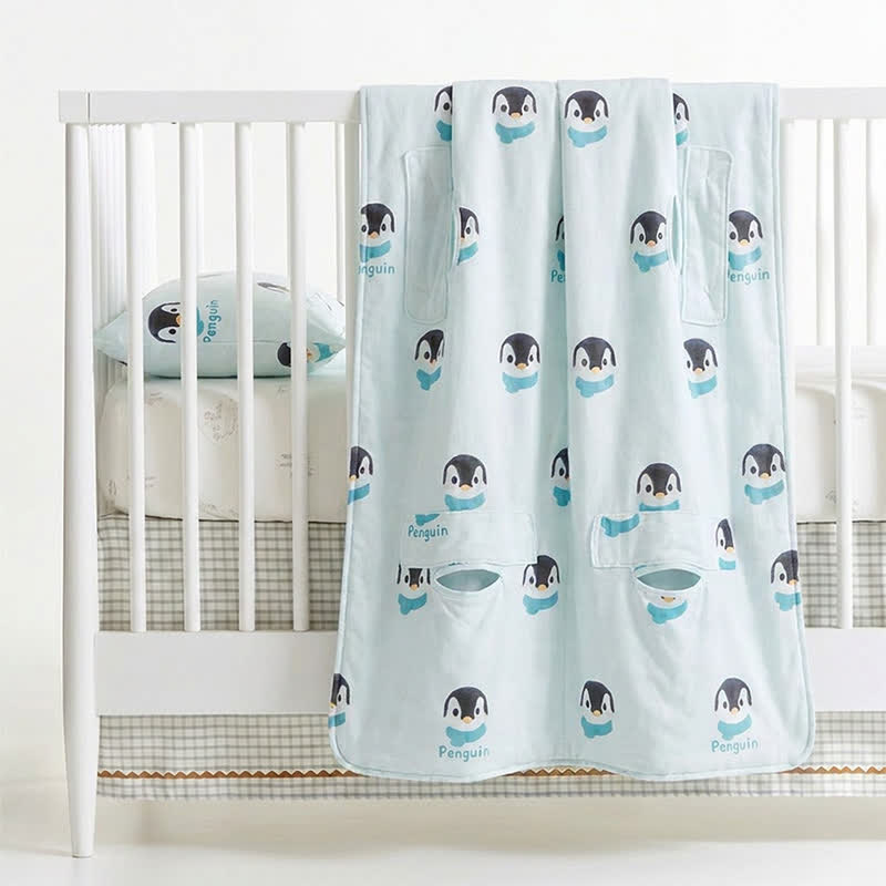 Penguin Dream Cotton Gauze Baby Blanket - image 4