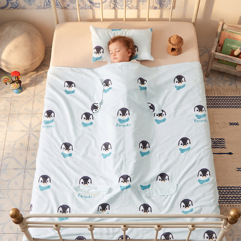 Penguin Dream Cotton Gauze Baby Blanket - image 2