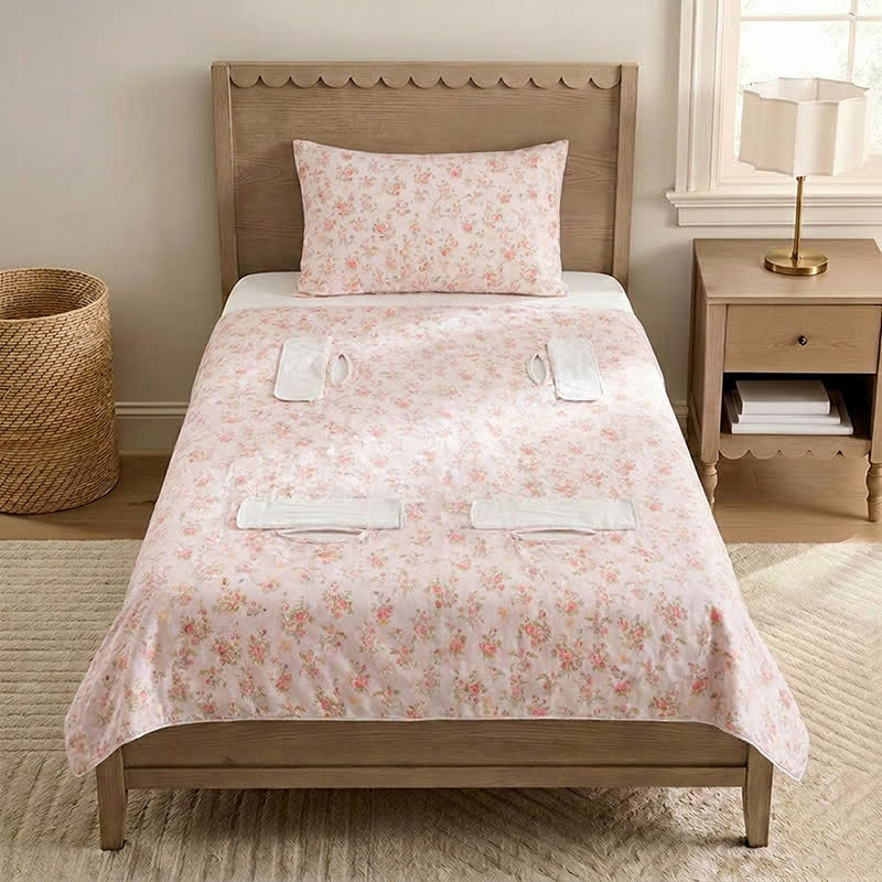 Sweet Floral Cotton Gauze Baby Blanket - image 2