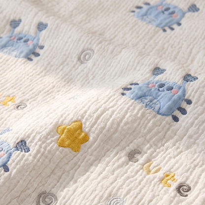 Blue Crab Lyocell Quilted Baby Quilt - image 4