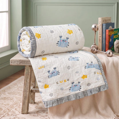 Blue Crab Lyocell Quilted Baby Quilt - image 3