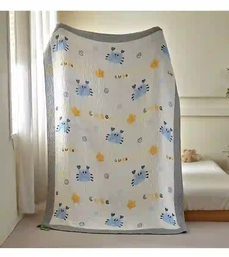 Blue Crab Lyocell Quilted Baby Quilt - image 6