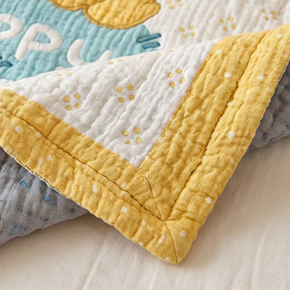 Giraffe and Lion Lyocell Quilted Baby Quilt - image 4