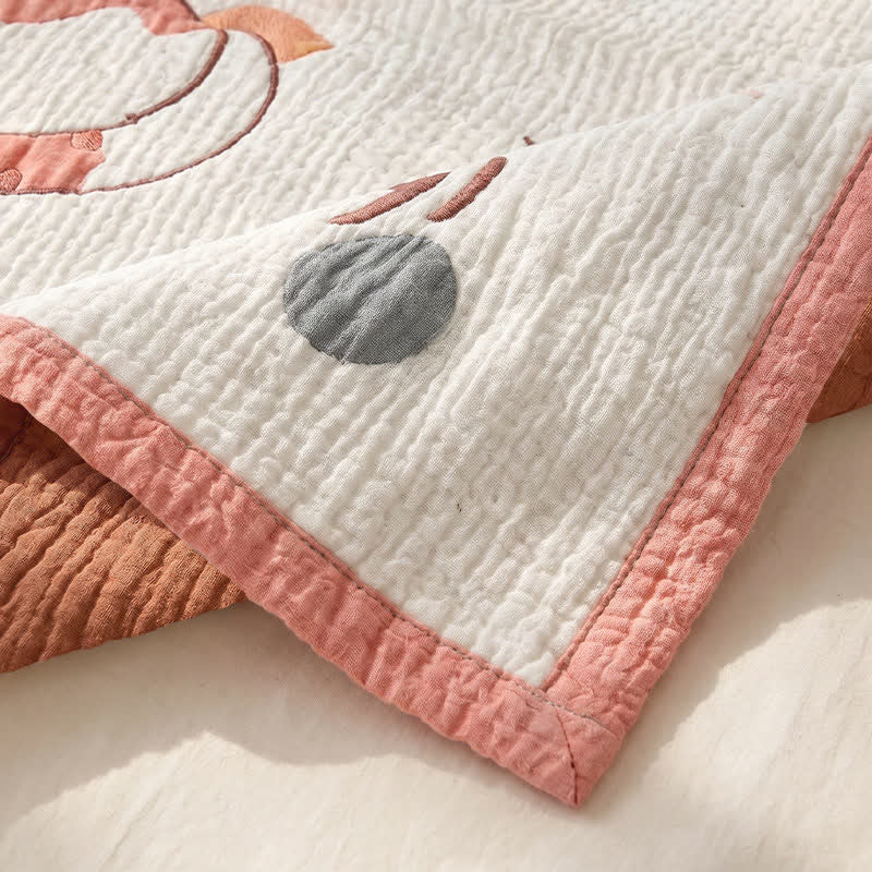 Lucky Kitty Lyocell Quilted Baby Quilt - image 5