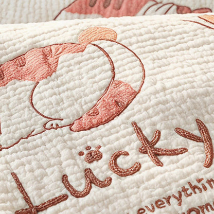 Lucky Kitty Lyocell Quilted Baby Blanket - image 4