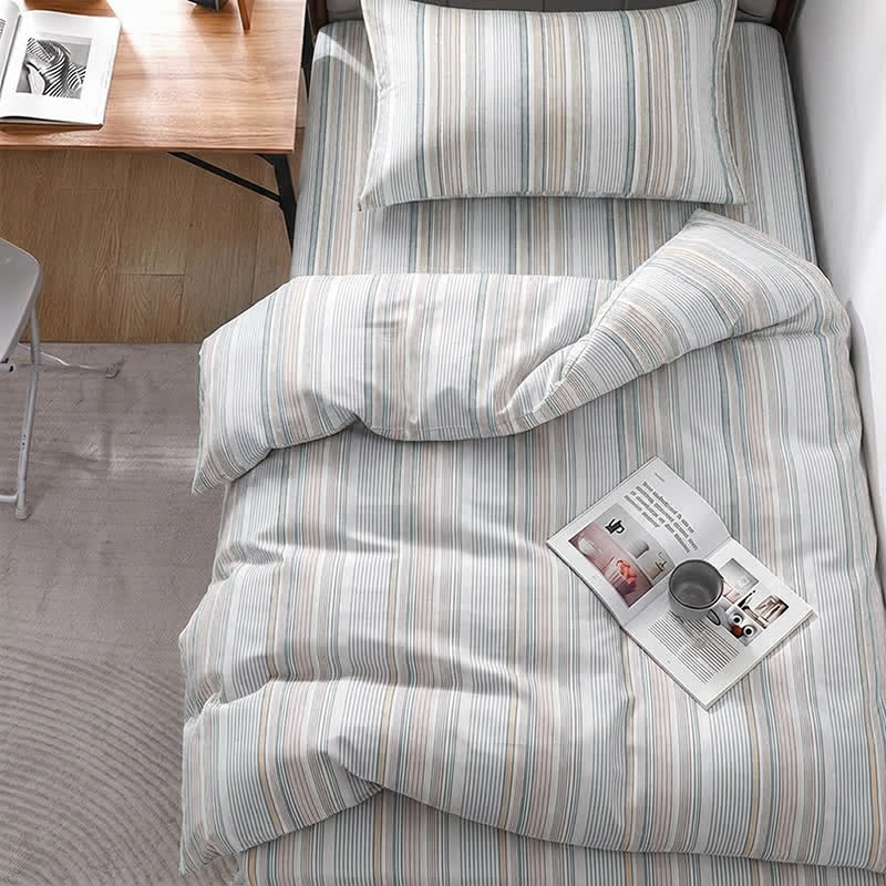 Pastel Stripe Twin XL Dorm Bedding Set - Twin XL - Blue - 3-Piece Duvet Set - image 5