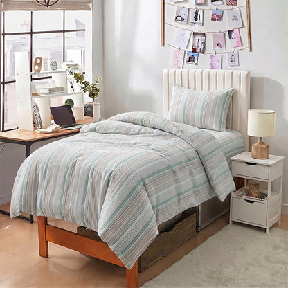 Pastel Stripe Twin XL Dorm Bedding Set - image 16